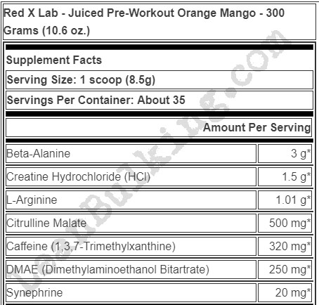 Red-X-Lab-Juiced-Pre-Workout-Ingredient-List-Review