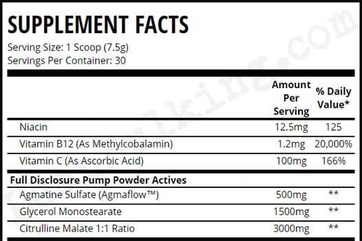 Man-Sports-Pump-Powder-Ingredient-List-Review