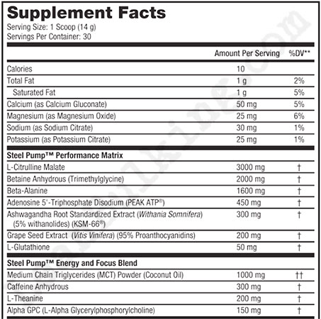 SteelFit-Steel-Pump-Ingredients-Review